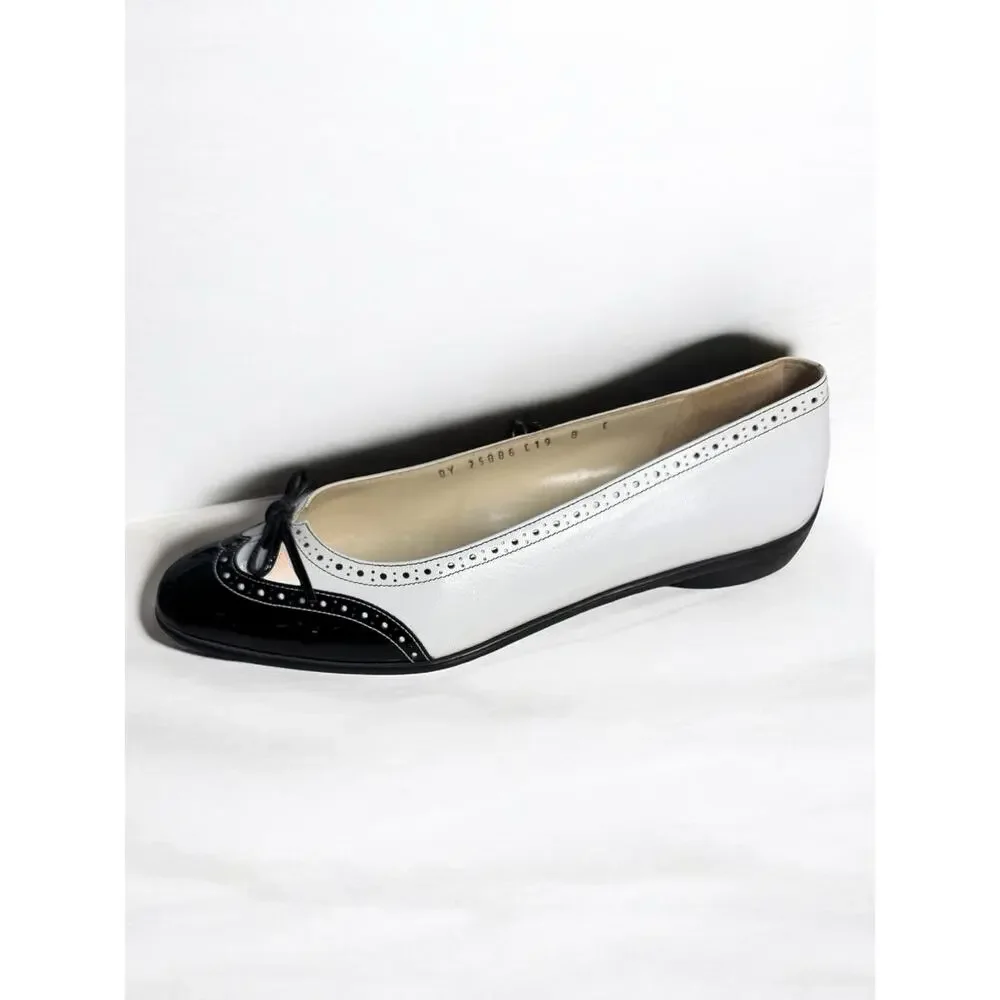 Salvatore Ferragamo Oxford Ballet Flat Size 8C - Picture 2 of 10